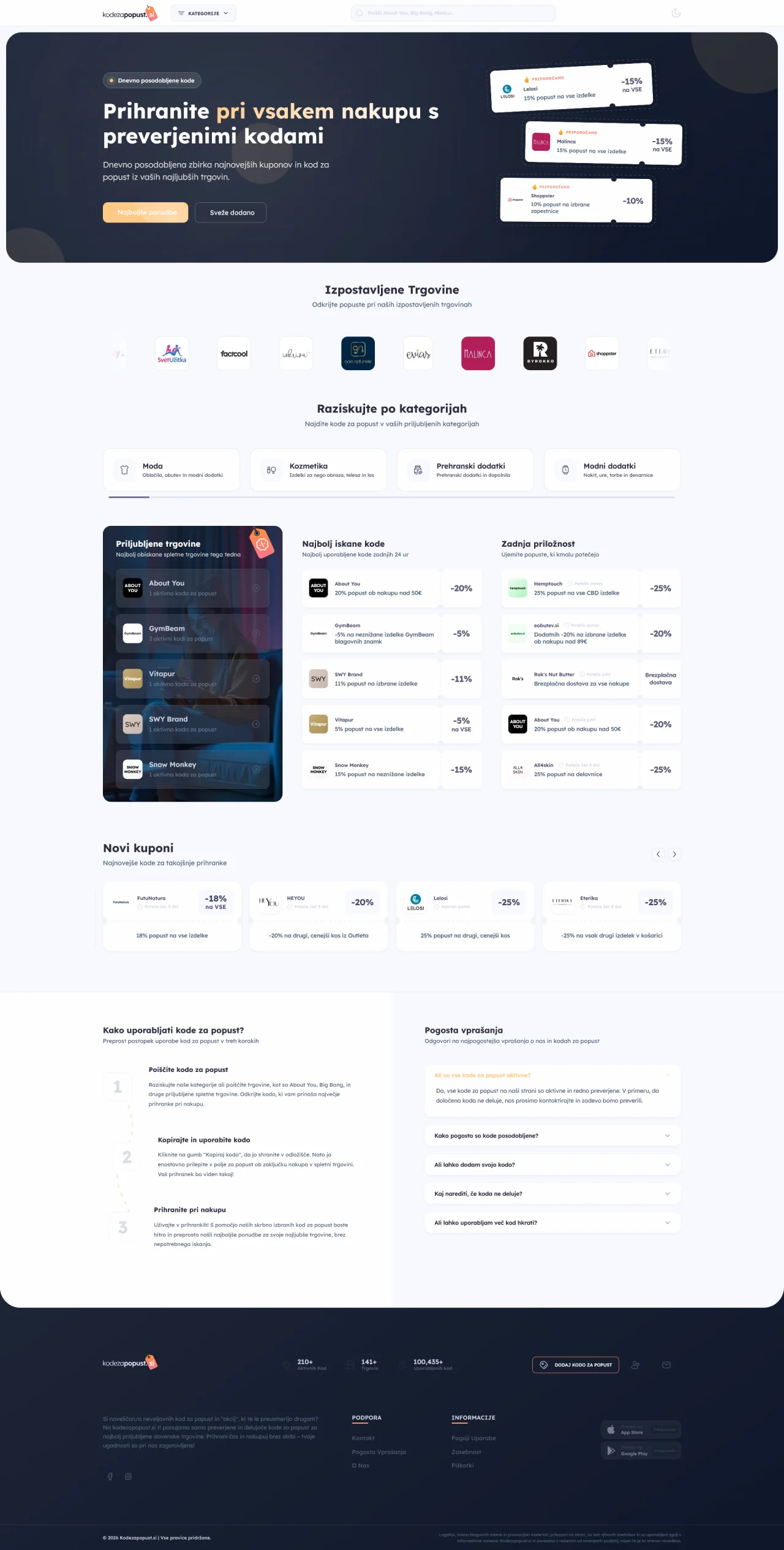 KodeZaPopust.si — Coupon Platform