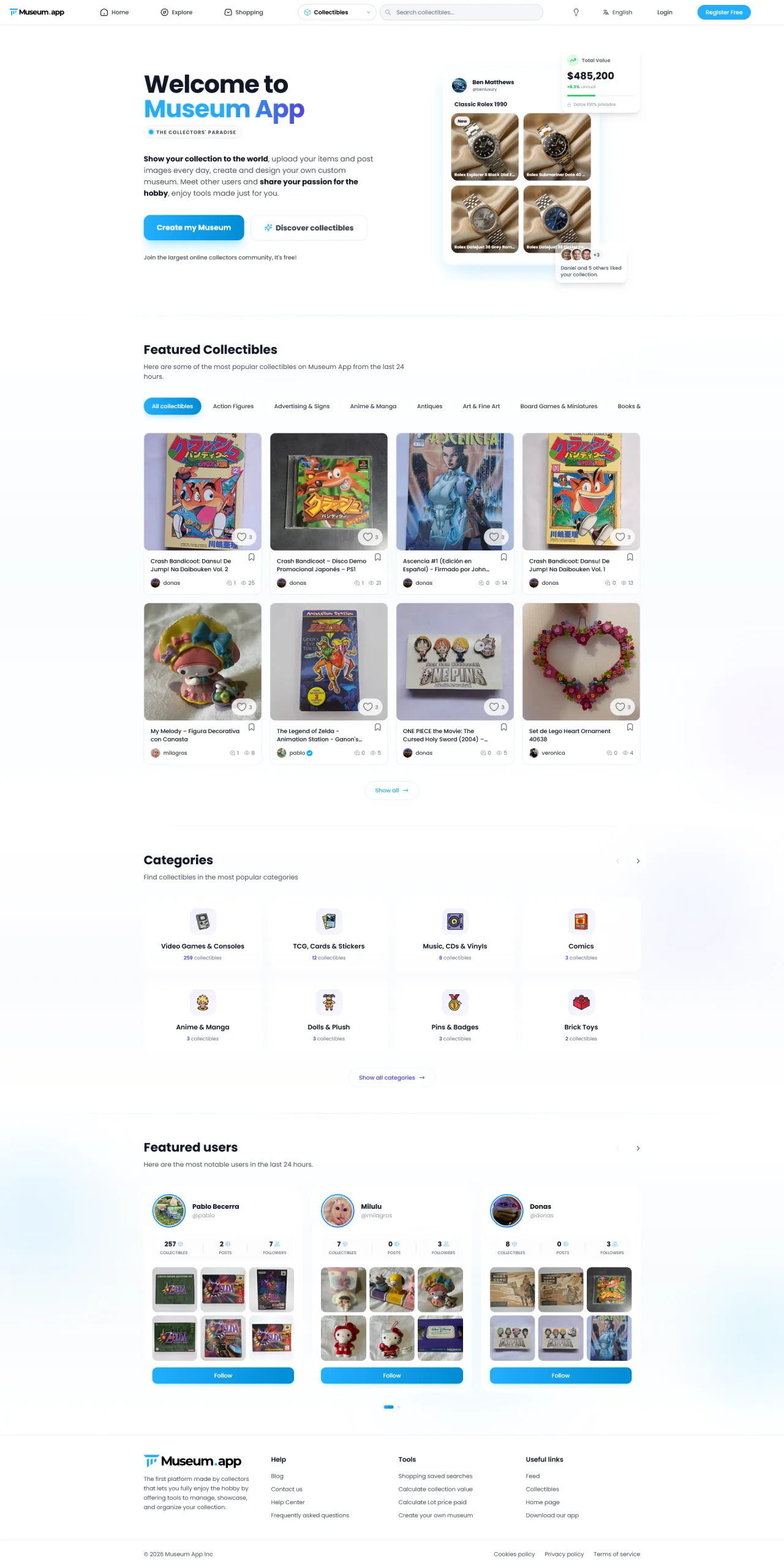 Museum.app — Collectors Social Network